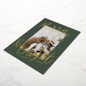 Carte De Vœux En Aluminium Hand-lettered Merry & Bright Photo Overlay (Rotation)