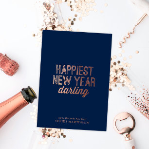 Carte De Vœux En Aluminium Happiest New Year