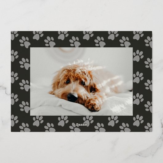 Carte De Vœux En Aluminium Happy Howlidays Pet Photo Christmas (Verso)