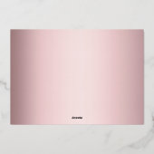 Carte De Vœux En Aluminium Hello Little One Elegant Script Photo Birth Foil (Verso)