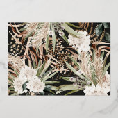 Carte De Vœux En Aluminium herbe des Pampas eucalyptus boho moderne sombre (Verso)