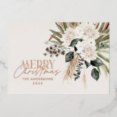 Carte De Vœux En Aluminium herbe des Pampas eucalyptus moderne boho feuille d (Recto)