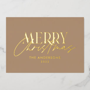 Carte De Vœux En Aluminium herbe des pampas eucalyptus moderne terracotta lun