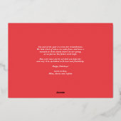 Carte De Vœux En Aluminium Holly aquarelle et verdure Joyeuses Fêtes (Verso)