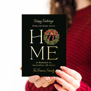 Carte De Vœux En Aluminium Homey Greeting FOIL Holiday Moving Faire-part