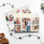 Carte De Vœux En Aluminium Huit-Photo de l'année moderne audacieuse en examen<br><div class="desc">Envoyez des voeux chaleureux cette saison de vacances avec cette année de huit photos moderne unique et audacieuse en examen joyeux feuille d'or carte de vacances. Son design simple et minimaliste présente des éléments d'inspiration boho en feuille d'or. Célébrant l'esprit festif de décembre, ce design apporte une touche joyeuse et...</div>