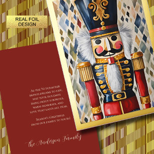 Carte De Vœux En Aluminium Illustration aquarelle de Noël des Noisettes