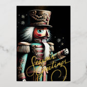 Carte De Vœux En Aluminium Illustration de Noir Noir Noir de Noisette (Recto)