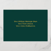 Carte De Vœux En Aluminium Illustration fantasque de Noël (Verso)