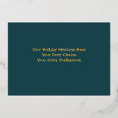 Carte De Vœux En Aluminium Illustration fantasque de Noël (Verso)