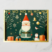 Carte De Vœux En Aluminium Illustration fantasque de Noël (Recto)