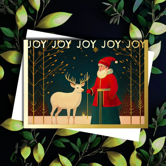 Carte De Vœux En Aluminium Illustration fantasque de Noël