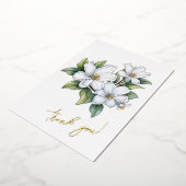Carte De Vœux En Aluminium Jasmine Flower "Merci !" Modifiable (Rotation)