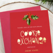 Carte De Vœux En Aluminium Jeu de Noël d'échange de biscuits Gold Moderne