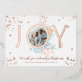 Carte De Vœux En Aluminium Joie Bleue Noël Côtier Plage Coquillage Photo (Recto)