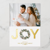 Carte De Vœux En Aluminium Joie d'Or (Recto)