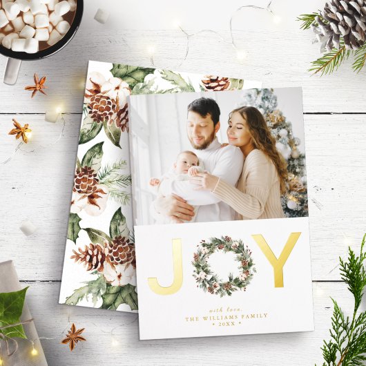 Carte De Vœux En Aluminium Joie dorée