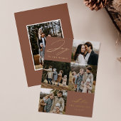 Carte De Vœux En Aluminium Joie moderne au monde Mocha Brown 4 Photo