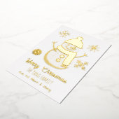 Carte De Vœux En Aluminium Joli Snowman personnalisé et photo (Rotation)