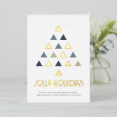 Carte De Vœux En Aluminium Jolly Holidays Arbre de Noël Personnalisé (Debout devant)