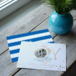 Carte De Vœux En Aluminium Joy Blue Coastal Christmas Beach Seashell Photo<br><div class="desc">Qui a besoin de flocons de neige quand vous avez des coquillages ? Capturez une décontractée nautique cool et la vie côtière ce fils de mer de vacances avec notre collection de fêtes de Noël inspirée de la mer côtière. Nous avons peint à la main de belles coquillages océaniques aquarelles...</div>