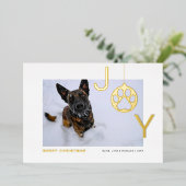 Carte De Vœux En Aluminium Joy Dog Photo Moderne (Debout devant)