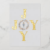 Carte De Vœux En Aluminium Joy Elegant Christmas Nutcracker Ballet Photo (Recto)