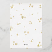 Carte De Vœux En Aluminium "Joy" Snowflakes Noël Photo Real (Verso)