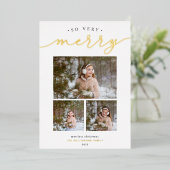 Carte De Vœux En Aluminium Joyer le script | Collage de photos (Debout devant)