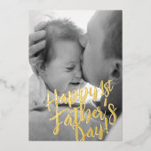Carte De Vœux En Aluminium Joyeuse 1re Fête des Pères Simple Moderne Photo Pe (Recto)