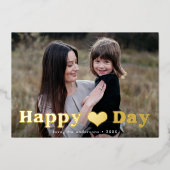 Carte De Vœux En Aluminium Joyeuse fête des coeurs Photo Saint-Valentin (Recto)