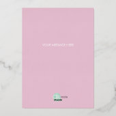 Carte De Vœux En Aluminium Joyeuse fête des mères florale rose simple (Verso)