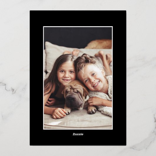 Carte De Vœux En Aluminium Joyeuse nouvelle année Lettres audacieuses Minimal (Verso)