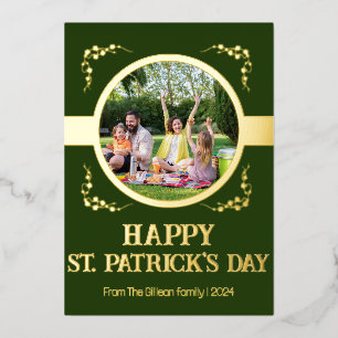 Carte De Vœux En Aluminium Joyeuse Saint-Patrick Shamrocks famille Une photo