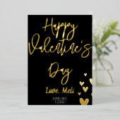 Carte De Vœux En Aluminium Joyeuse Saint-Valentin (Debout devant)