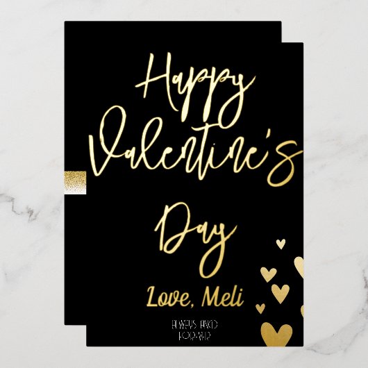 Carte De Vœux En Aluminium Joyeuse Saint-Valentin (Recto/Verso)