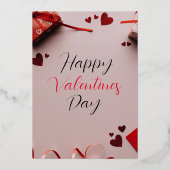 Carte De Vœux En Aluminium Joyeuse Saint-Valentin (Recto)