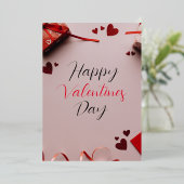 Carte De Vœux En Aluminium Joyeuse Saint-Valentin (Debout devant)