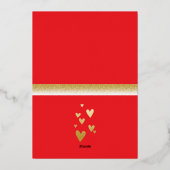 Carte De Vœux En Aluminium Joyeuse Saint-Valentin (Verso)