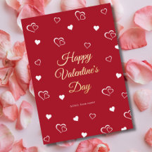 Joyeuse Saint-Valentin Rouge Cœur Moderne Motif d'