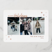 Carte De Vœux En Aluminium Joyeuses fêtes 3 Photo (Recto)