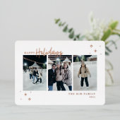 Carte De Vœux En Aluminium Joyeuses fêtes 3 Photo (Debout devant)