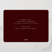 Carte De Vœux En Aluminium Joyeuses fêtes 3 Photo (Verso)