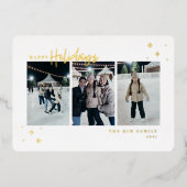 Carte De Vœux En Aluminium Joyeuses fêtes 3 Photo (Recto)