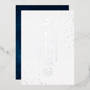 Carte De Vœux En Aluminium Joyeuses Fêtes de Noël et Nouvel An Élégantes et S
