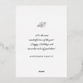 Carte De Vœux En Aluminium Joyeuses Fêtes Élégant Arbre de Noël Moderne (Verso)