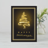 Carte De Vœux En Aluminium Joyeuses fêtes parsemant l'arbre de Noël (Debout devant)