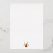 Carte De Vœux En Aluminium Joyeuses Fêtes Photo Elegant Gold Script Moderne (Verso)