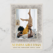 Carte De Vœux En Aluminium Joyeuses Fêtes vintages (Recto)