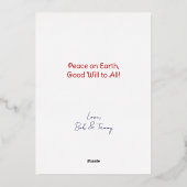 Carte De Vœux En Aluminium Joyeuses langues du monde de Noël (Verso)